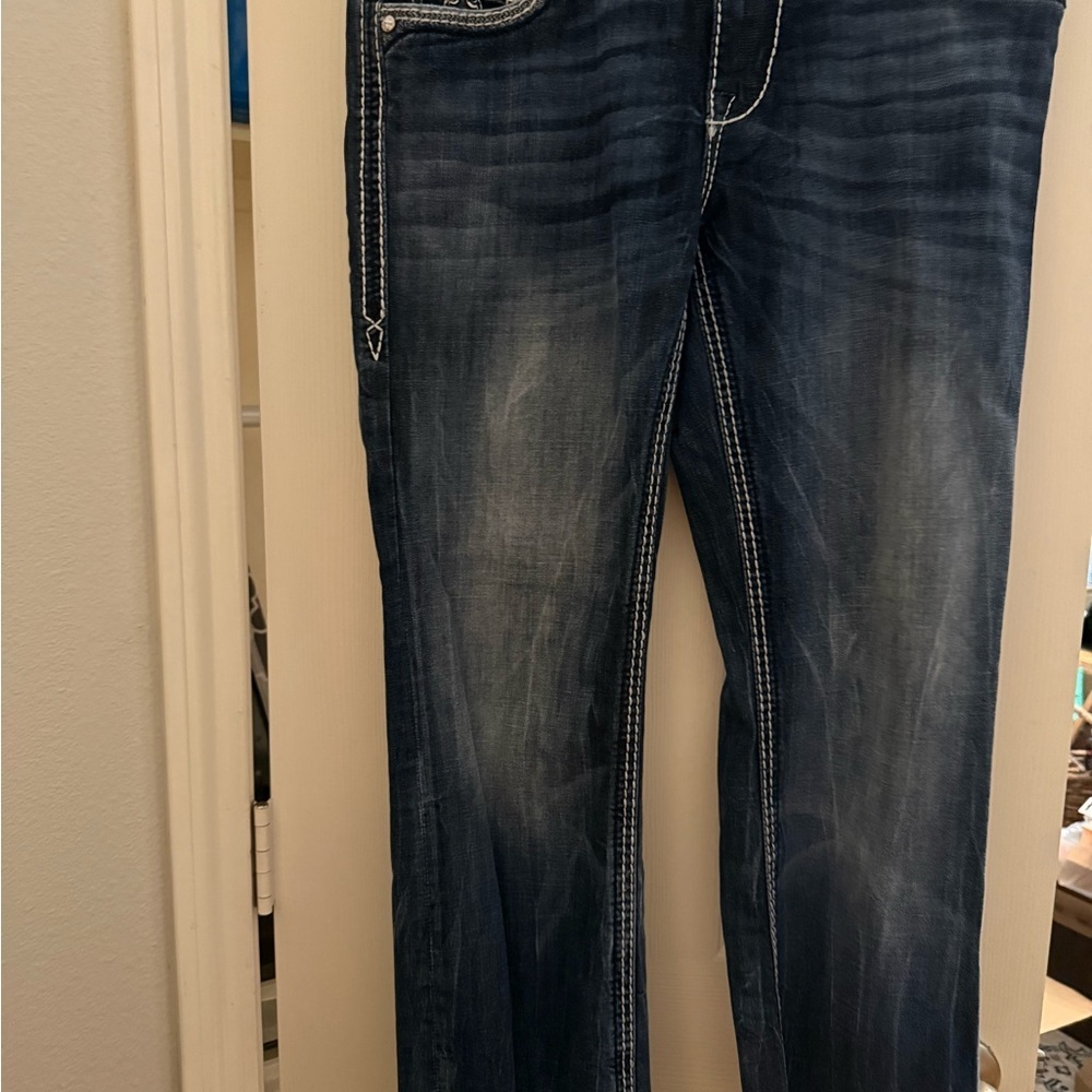 Rock Revival bootcut jeans waist 32” length 30”dark wash